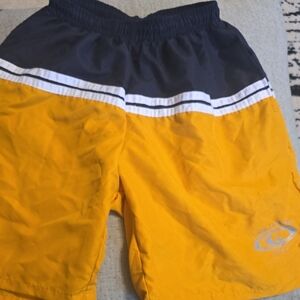 Yellow and Gray Swim Shorts